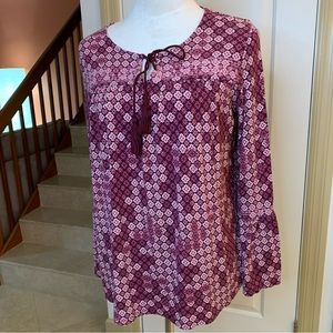 STYLE & CO. Soft Purple/Tan Boho Top.  Some Smock Work in front. Comes w…